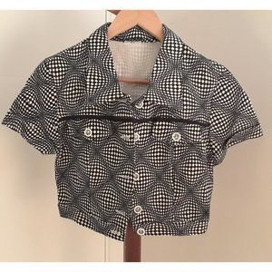 Vintage Cropped Short Sleeve Jacket